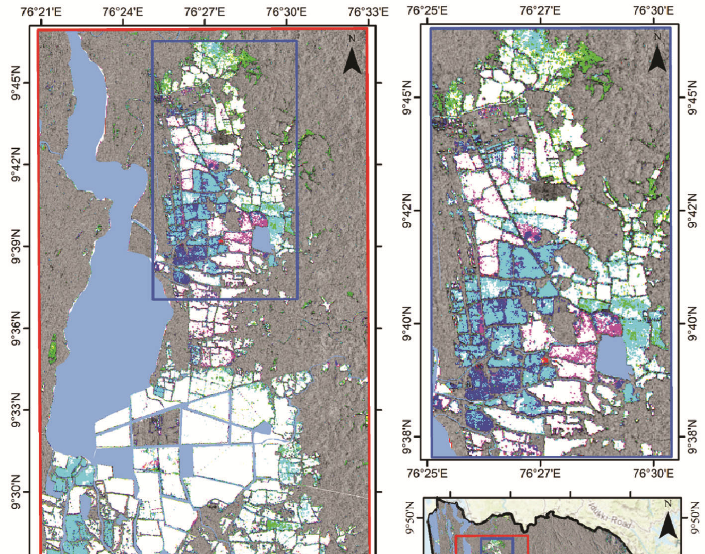 Satellite flood occurrence change detection map for Kerala flood monitoring